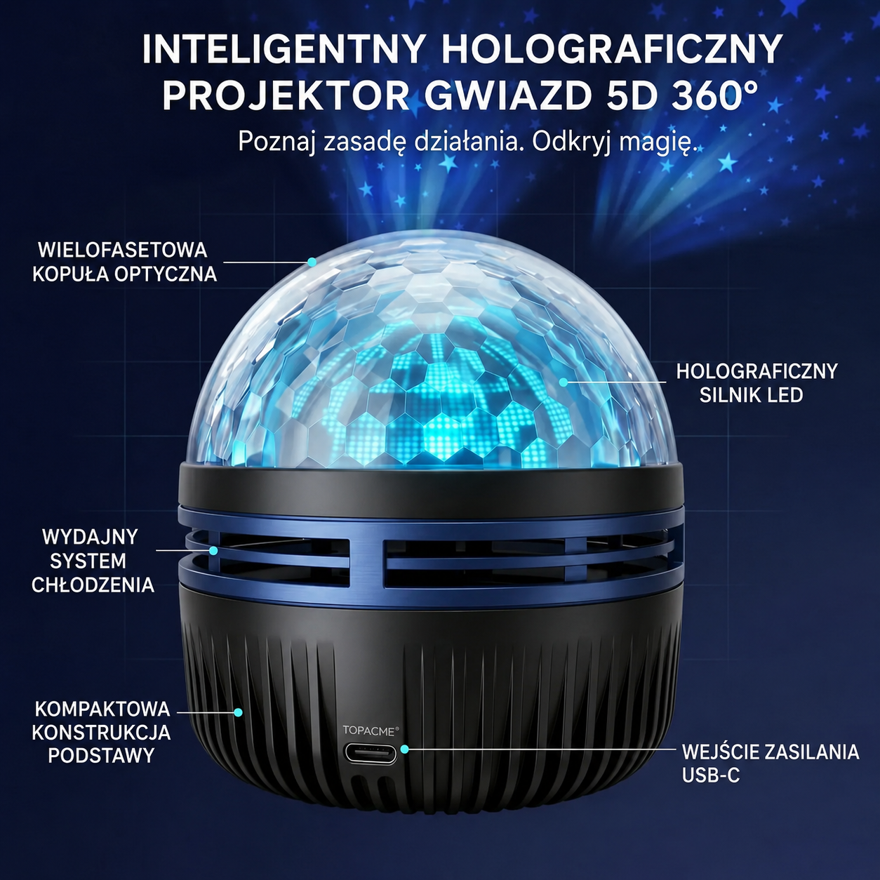 Oficjalny sklep | 💕🎁 SCNDR® 360° inteligentny holograficzny projektor rozgwieżdżonego nieba — HD Smart Dynamic 5D