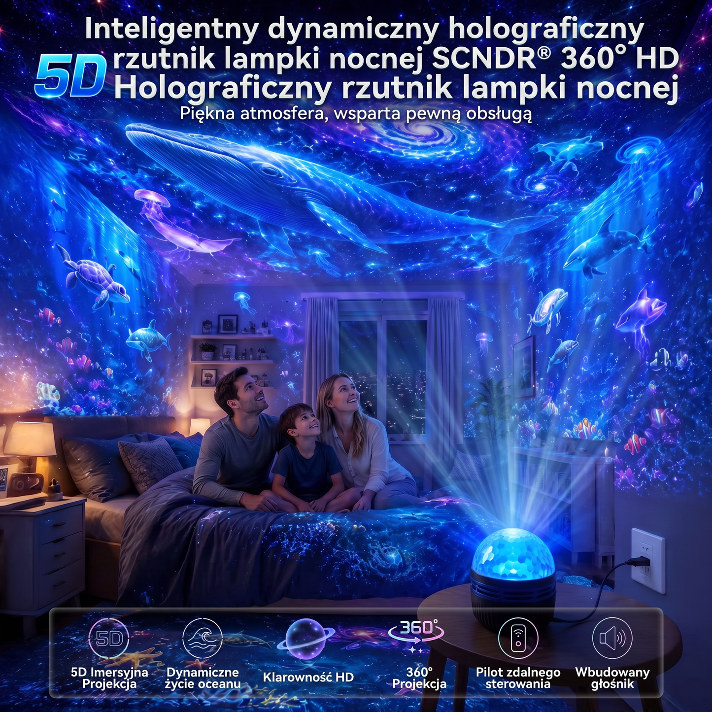 Oficjalny sklep | 🦖🌌 SCNDR® 360° inteligentny holograficzny projektor rozgwieżdżonego nieba — HD Smart Dynamic 5D