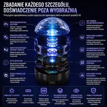 Oficjalny sklep | 🦖🌌 SCNDR® 360° inteligentny holograficzny projektor rozgwieżdżonego nieba — HD Smart Dynamic 5D