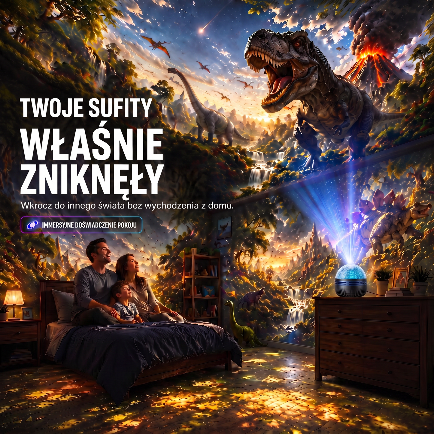 Oficjalny sklep | 🦖🌌 SCNDR® 360° inteligentny holograficzny projektor rozgwieżdżonego nieba — HD Smart Dynamic 5D
