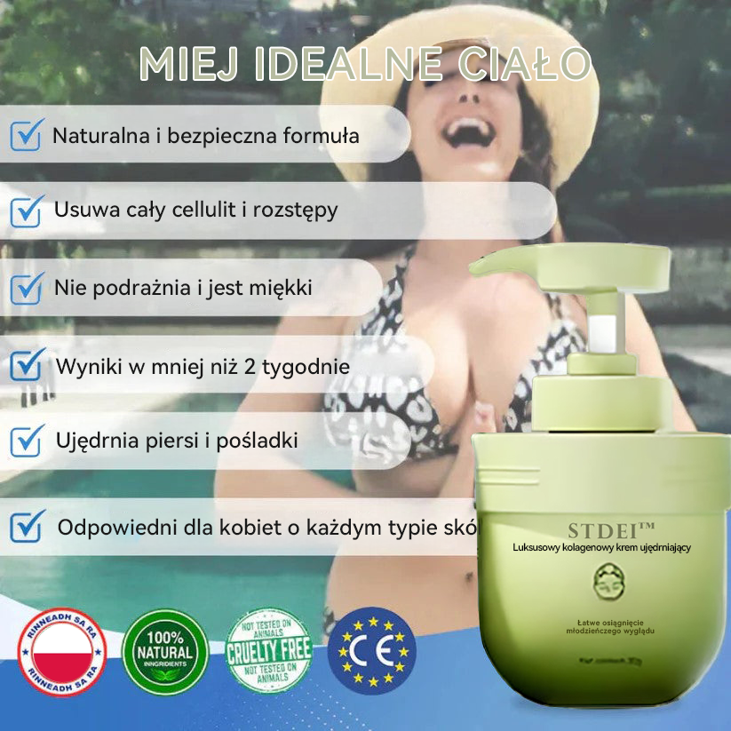 (🔥 Ostatni dzień specjalnej oferty - 70% zniżki 🔥) STDEI™ 💧 Luksusowy krem ujędrniający z kolagenem (Wyprodukowano w Polsce, certyfikat CE)