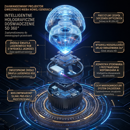 Oficjalny sklep | 💕🎁 SCNDR® 360° inteligentny holograficzny projektor rozgwieżdżonego nieba — HD Smart Dynamic 5D