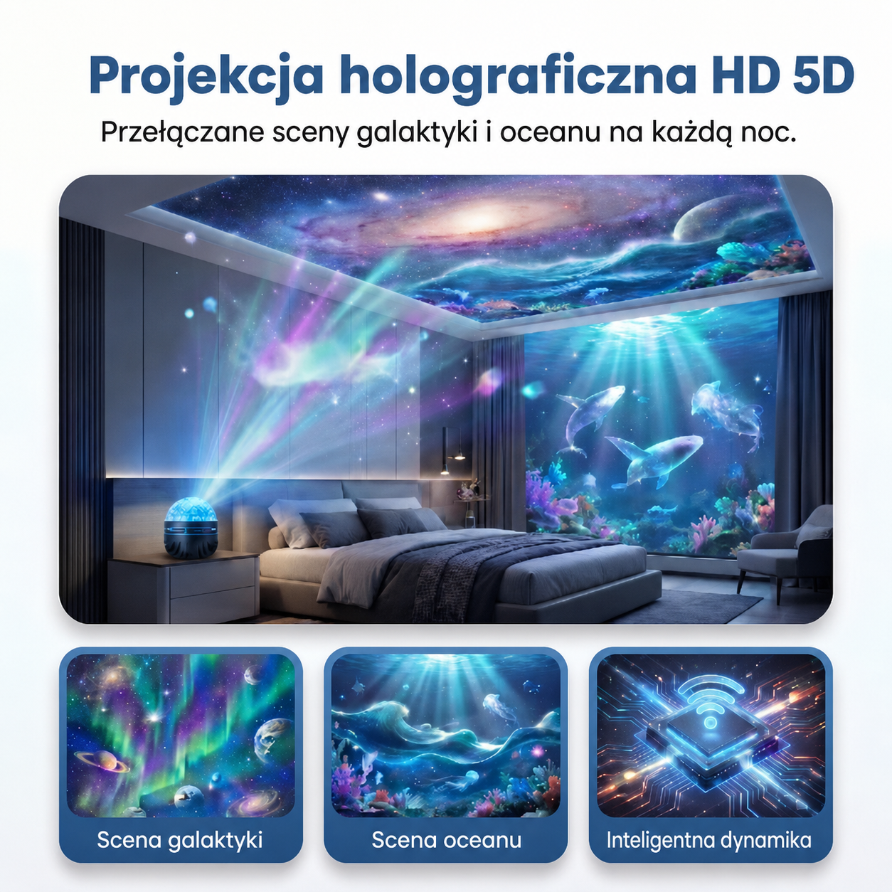 Oficjalny sklep | 💕🎁 SCNDR® 360° inteligentny holograficzny projektor rozgwieżdżonego nieba — HD Smart Dynamic 5D