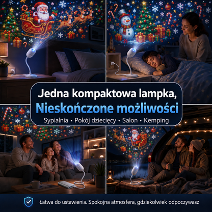 🎅🎁SCNDR® Projektor HD – idealny Prezent na Święta | Rzutnik LED (Prosta Obsługa)