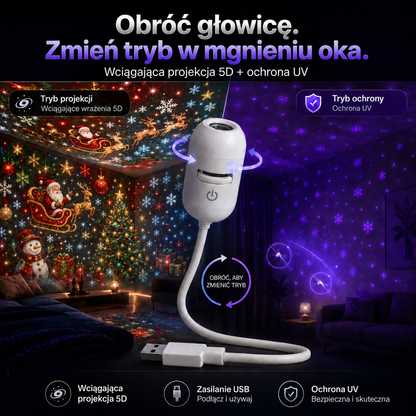 🎅🎁SCNDR® Projektor HD – idealny Prezent na Święta | Rzutnik LED (Prosta Obsługa)