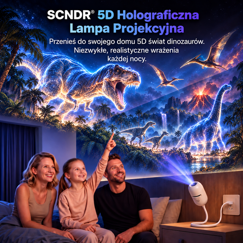 𝑺𝑪𝑵𝑫𝑹® 🦖⭐Projektor Dinozaur HD – Przenośny Rzutnik dla Dzieci